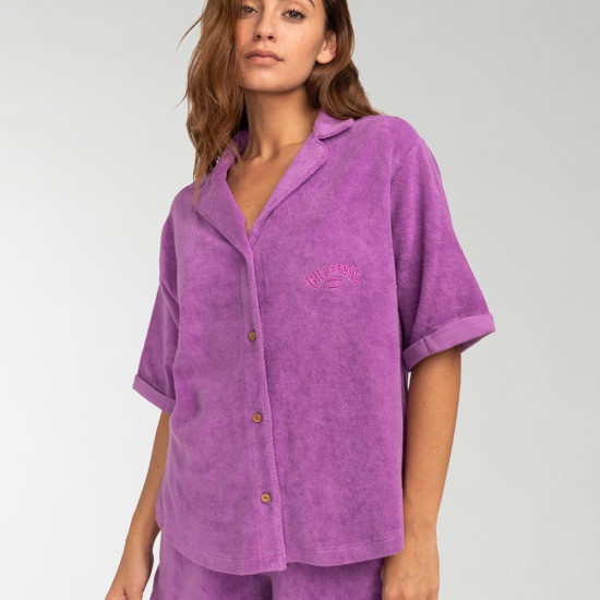 Billabong Γυναικείο πουκάμισο White Sands - Short Sleeve Cosy Shirt for Women